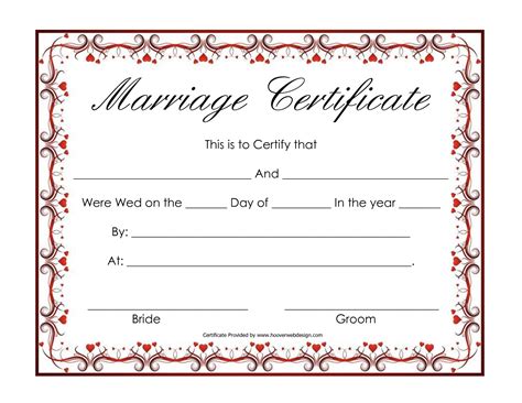 blank marriage certificates printable marriage certificate