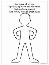 God Made Coloring Special Pages Bible Sunday Preschool Kids School Activities Crafts Church Printable Created Children Template Sheets Craft Am sketch template