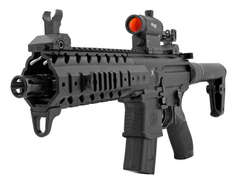 sig sauer full metal mpx advanced  cal air pellet assault rifle  scope black