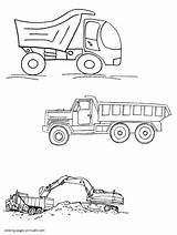 Dump Coloring Pages Truck Printable Trucks Print Cutouts Simple Look Other Vehicles Template sketch template