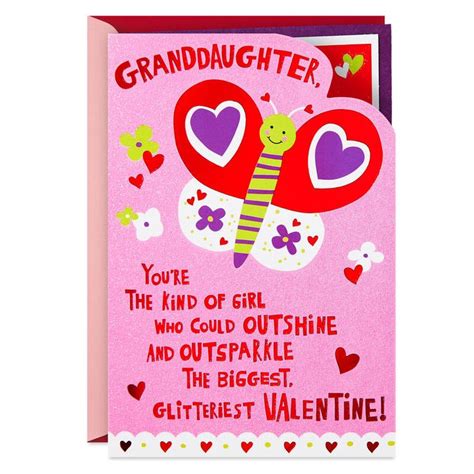 loved valentines day card  granddaughter  stickers