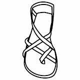 Coloring Pages Sandal Post sketch template