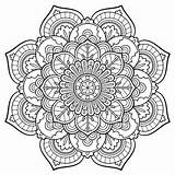 Coloring Lotus Mandala Pages Getcolorings Printable sketch template