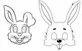 Conejos Mascaras sketch template