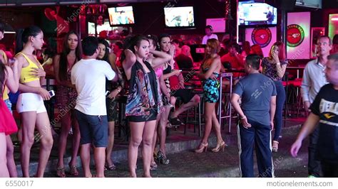 red light district in pattaya thailand stock video