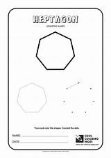 Heptagon Geometric Shapes Coloring Kids Pages Cool Figures Basic Print sketch template