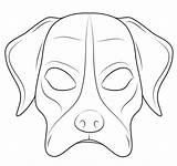 Coloring Mask Dog Pages Printable Masks Animal Drawing sketch template