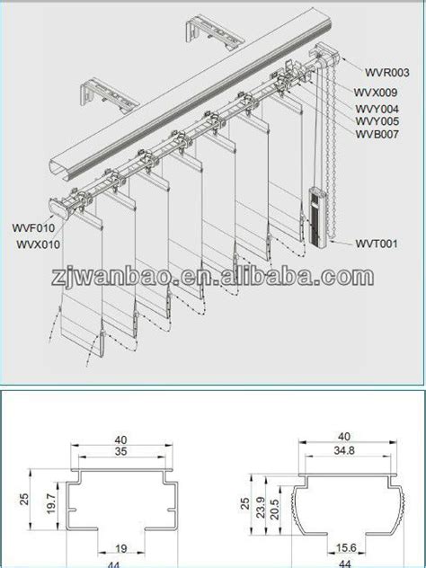 window blind vertical blinds vetical blinds accessories parts componentscord drive runner