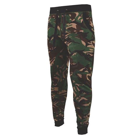 mens camo skinny camouflage joggers camo jogging pants fleece army