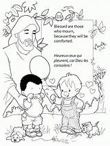Coloring Beatitudes Pages Clipart Coloriage Popular Cahier Library Comments Coloringhome sketch template