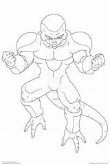 Frieza Coloring Goku Pages Vs Color Drawing Lineart Getdrawings Getcolorings Schemes Idea sketch template