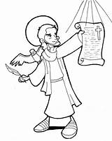 Coloring Saint John Evangelist Pages Juan San Evangelista 為孩子的色頁 sketch template