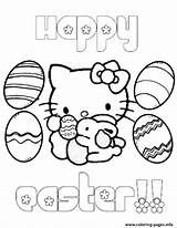 Kitty Easter Coloring Bunny Hello Pages Eggs Printable Print Prints Book sketch template