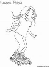 Roller Skating Coloring Pages Jeanne Color Drawing Rollerblade Font Colors Web Getdrawings Hellokids Print Popular sketch template