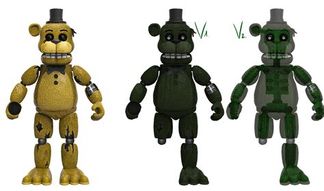 withered golden freddy  phantom freddy action figures versions