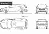 Rav4 Toyota Cad Autocad Block Blocks Dwg sketch template