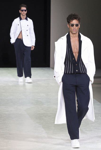 milan men s fashion week review giorgio armani emporio armani and dsquared2 the new york times