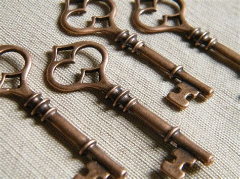 angelou skeleton keys   antique copper skeleton key