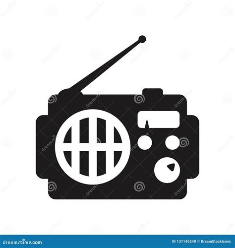 fm radio icon trendy fm radio logo concept  white background vector