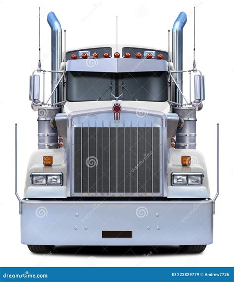 classic truck kenworth   white stock image image  drive