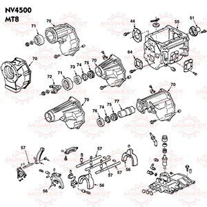 parts illustration nv manual transmission midwest transmission center