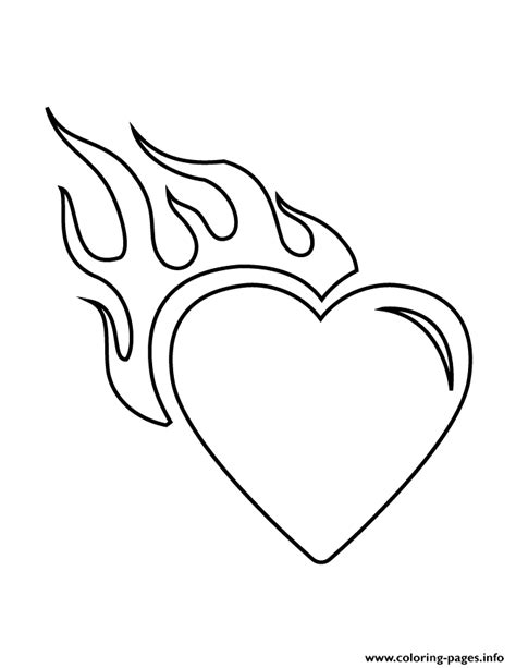 print heart  flames stencil coloring pages small canvas art