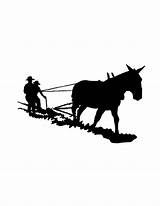 Mule Plowing sketch template