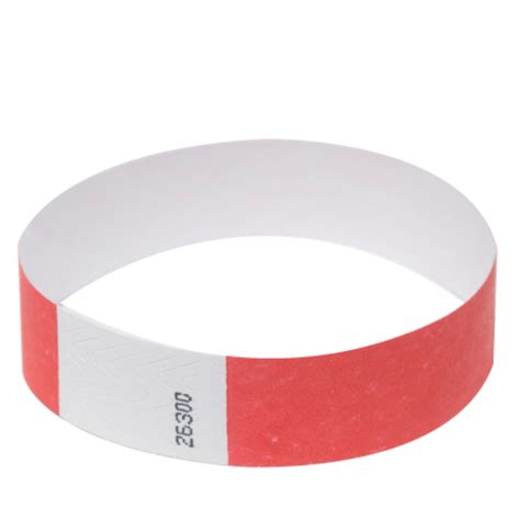 500 bright red club wristbands by freshtix ticket printing