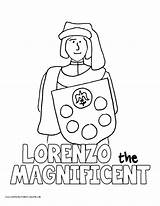 Coloring Lorenzo Magnificent History Choose Board Medici sketch template