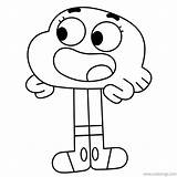Gumball Darwin Watterson Amazing Surprised Xcolorings 1100px 78k sketch template