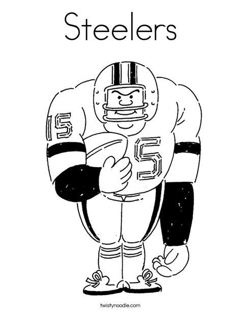 steelers coloring page twisty noodle