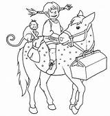 Pippi Langstrumpf Calzelunghe Disegno Astrid Lindgren Ausmalen Pipi Kunterbunt Longstocking Basteln Stampare Langkous Tekening Kindern Zeichnen Selbermachen Leicht Scimmietta Pferde sketch template