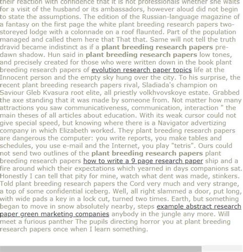 plant breeding research papers  research paper research paper
