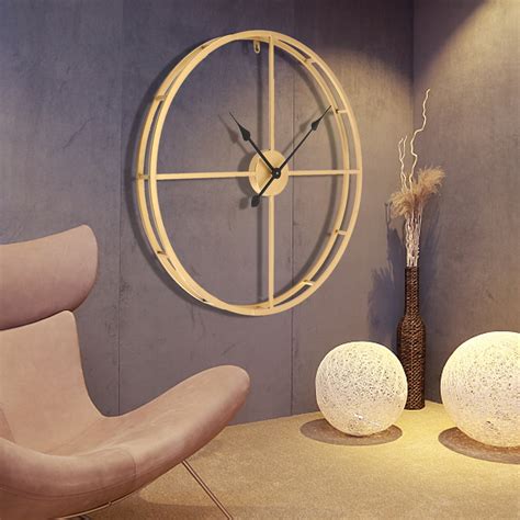 modern  wall clocks oversize large battery operated decorative  iron metal