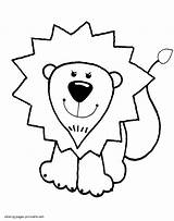 Coloring Pages Preschool Lion Printable Toddlers Preschoolers Animals sketch template