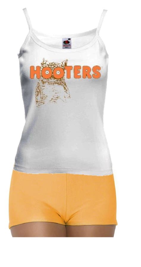 Sexy Hooters T Shirt Vest With Or Without Shorts Hot Pants Fancy Dress