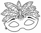 Carnaval Mascaras Carnevale Maschere Colorare Archzine Masks Gras Mardi sketch template