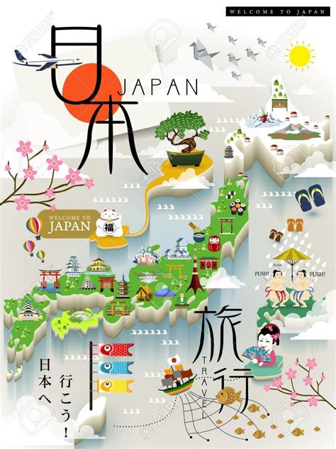 tourist map  japan tourist attractions  monuments  japan