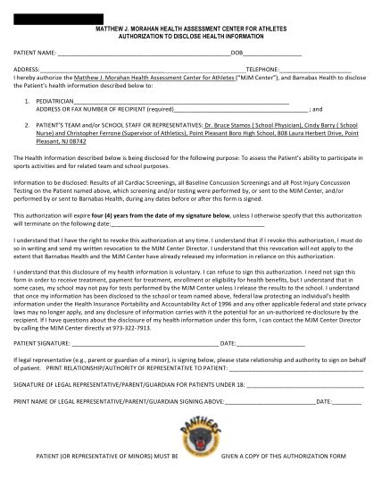 90 Hipaa Authorization To Release Medical Information Form Page 2