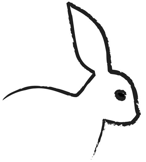 bunny head outline clipart