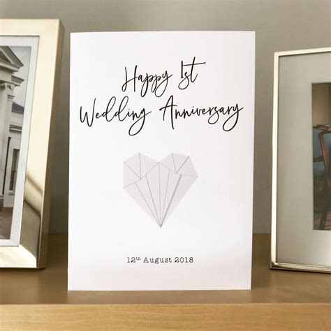 st wedding anniversary card designed  joe