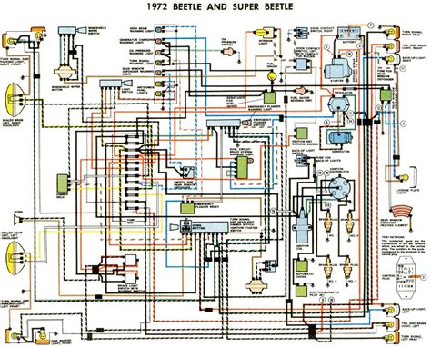 vw super beetle vw beetles electrical diagram