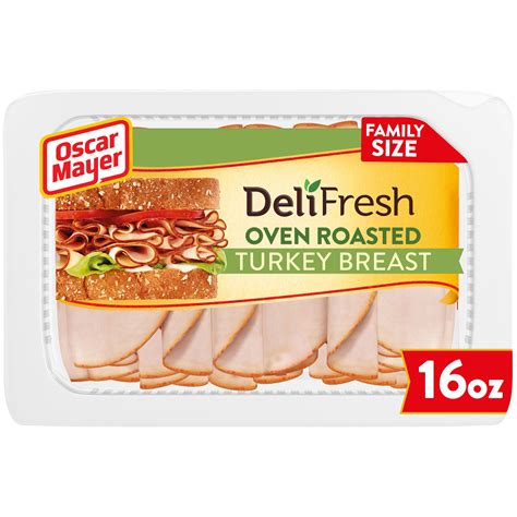 oscar mayer deli fresh oven roasted sliced turkey breast lunch meat  oz package walmartcom