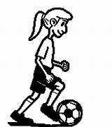 Football Playing Soccer Coloring Girl Cold Wecoloringpage Gif sketch template