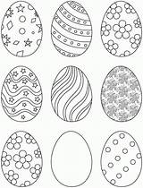 Easter Egg Eggs Coloring Printable Pages Kids Nine Pascua Colouring Colorear Printables Para Cute Print Template Huevos Coloringhome Clipart Dibujos sketch template