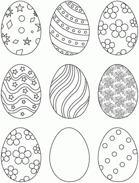 printable easter egg coloring pages