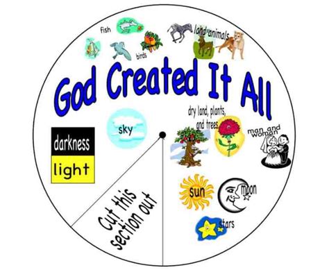 creation spin wheel craft ministry  children