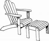 Chair Clipart Furniture Patio Clip Lawn Outdoor Chairs Cliparts Objects Drawing Outside Well Library Clipground Clipartlook sketch template