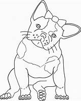 Bulldog Coloring French Pages Printable Dog Bull Terrier Boston Drawing Line American Color Cute Kids Template Clipart Print Drawings Getdrawings sketch template