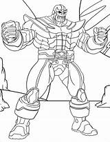 Thanos Coloringhome Avengers Man sketch template